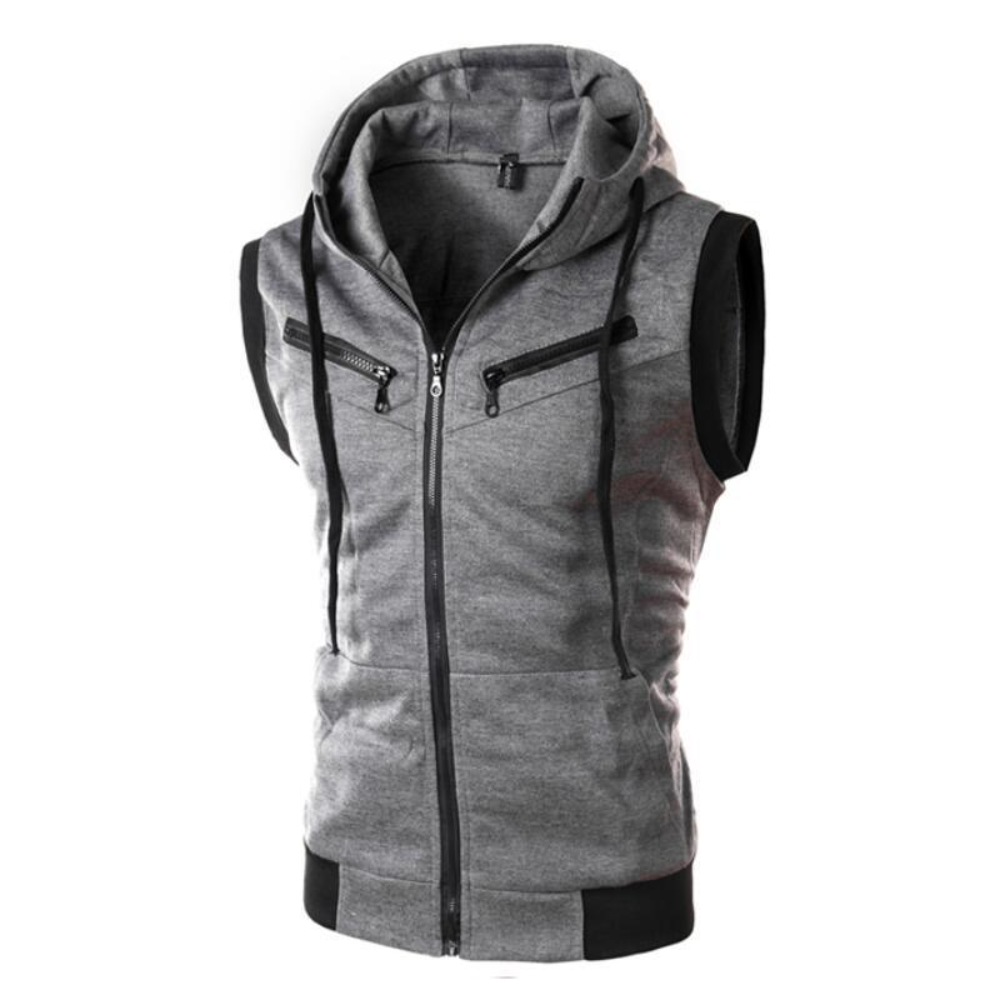 Men's Athletic Sleeveless Hoodie< Main Image